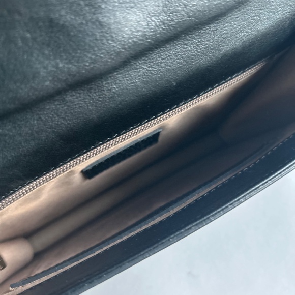 Versace Collecting Navy Genuine Leather Gold Chain Handbag Shoulder Bag - Picture 11 of 16